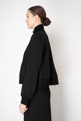 MeiMeiJ Stretch Viscose Cropped Peplum Track Jacket in Black Vancouver. Shop Online or in Store.