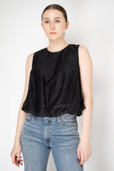 MeiMeiJ Voile Blouson Style Sleeveless Top in Black Vancouver. Shop Online or in Store.