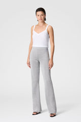 Missoni Knit Viscose Lamé Flared Trousers in Metallic Silver