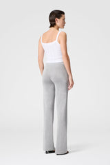 Missoni Knit Viscose Lamé Flared Trousers in Metallic Silver