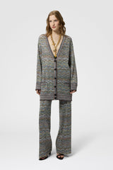 Missoni Knit Viscose Sequin Oversized Cardigan in Multicolour Print