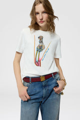 Missoni Printed Cotton Jersey T-Shirt in White