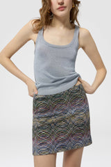 Missoni Space-Dye Viscose Lamé Mini Skirt in Multicolour
