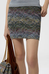 Missoni Space-Dye Viscose Lamé Mini Skirt in Multicolour
