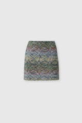 Missoni Space-Dye Viscose Lamé Mini Skirt in Multicolour