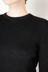 Missoni Chevron Knit Knit Pullover in Black Vancouver. Shop Online or in Store.