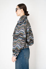 Missoni Oversized Lame Bomber Jacket with Lurex and Sequins Chevron Pattern in Multicolour Vancouver. Shop Online or in Store.