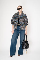 Missoni Oversized Lame Bomber Jacket with Lurex and Sequins Chevron Pattern in Multicolour Vancouver. Shop Online or in Store.