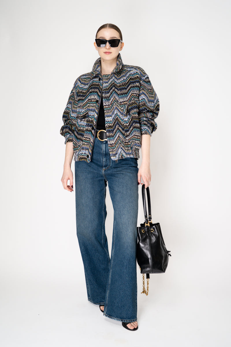 MISSONI❤︎パフケット Missoni Oversized Lamé Bomber Jacket with Lurex and Sequins