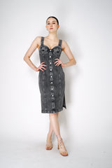 Moschino Jeans Dark Wash Denim Dress in Black Vancouver. Shop Online or in Store