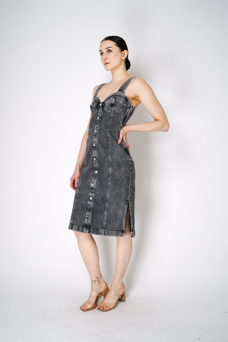 Moschino Jeans Dark Wash Denim Dress in Black Vancouver. Shop Online or in Store