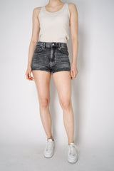 Moschino Jeans Dark Wash Denim Shorts in Black Vancouver. Shop Online or in Store