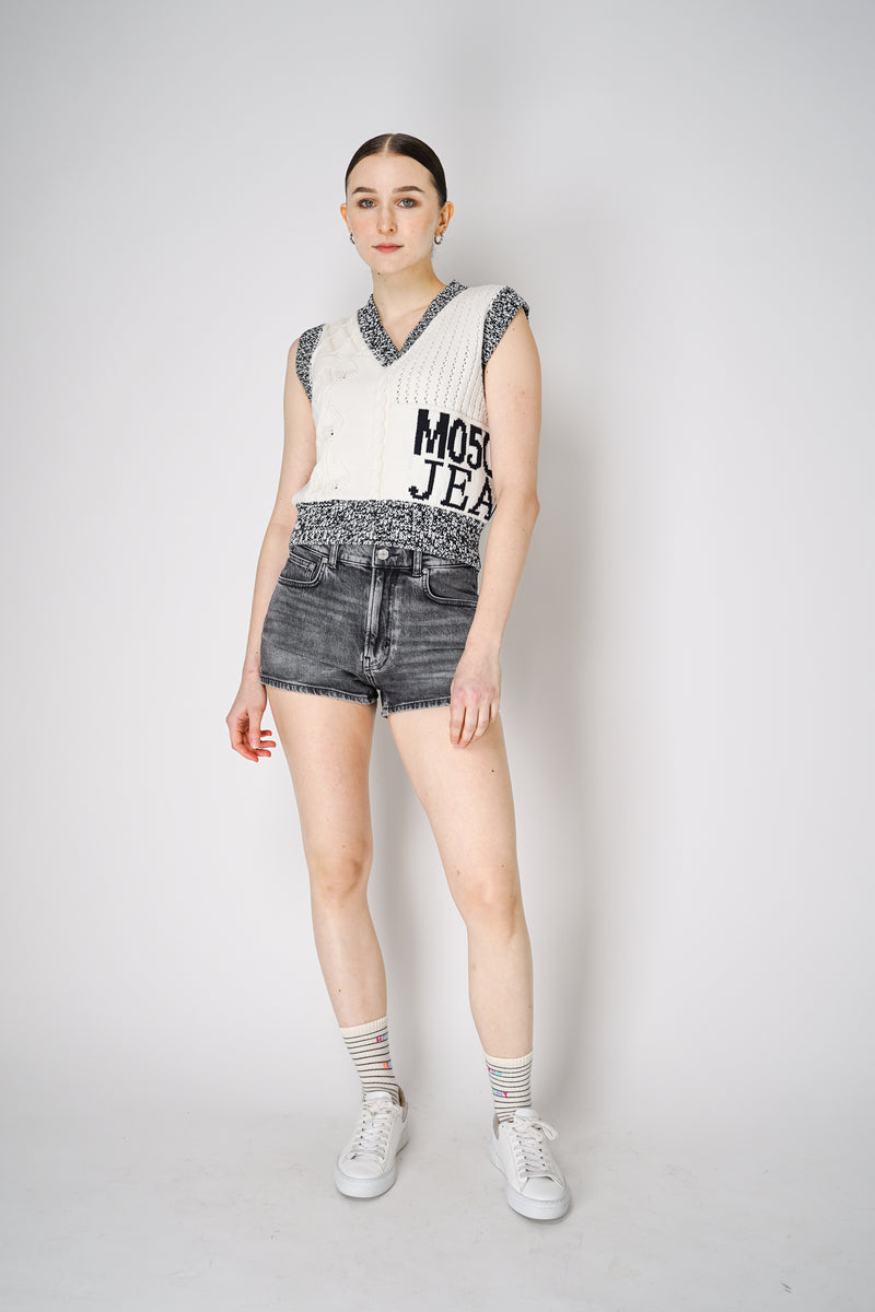 Moschino Jeans Dark Wash Denim Shorts in Black Vancouver. Shop Online or in Store