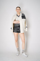 Moschino Jeans Dark Wash Denim Shorts in Black Vancouver. Shop Online or in Store