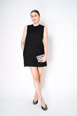 Nº21 Bead Embellished Bouclé Dress with Detachable COllar in Black Vancouver. Shop Online or in Store.
