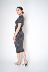 Nº21 Crystal Embellished Knit Midi Skirt in Grey Vancouver. Shop Online or in Store.