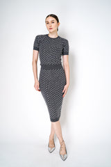 Nº21 Crystal Embellished Knit Top in Grey Vancouver. Shop Online or in Store.