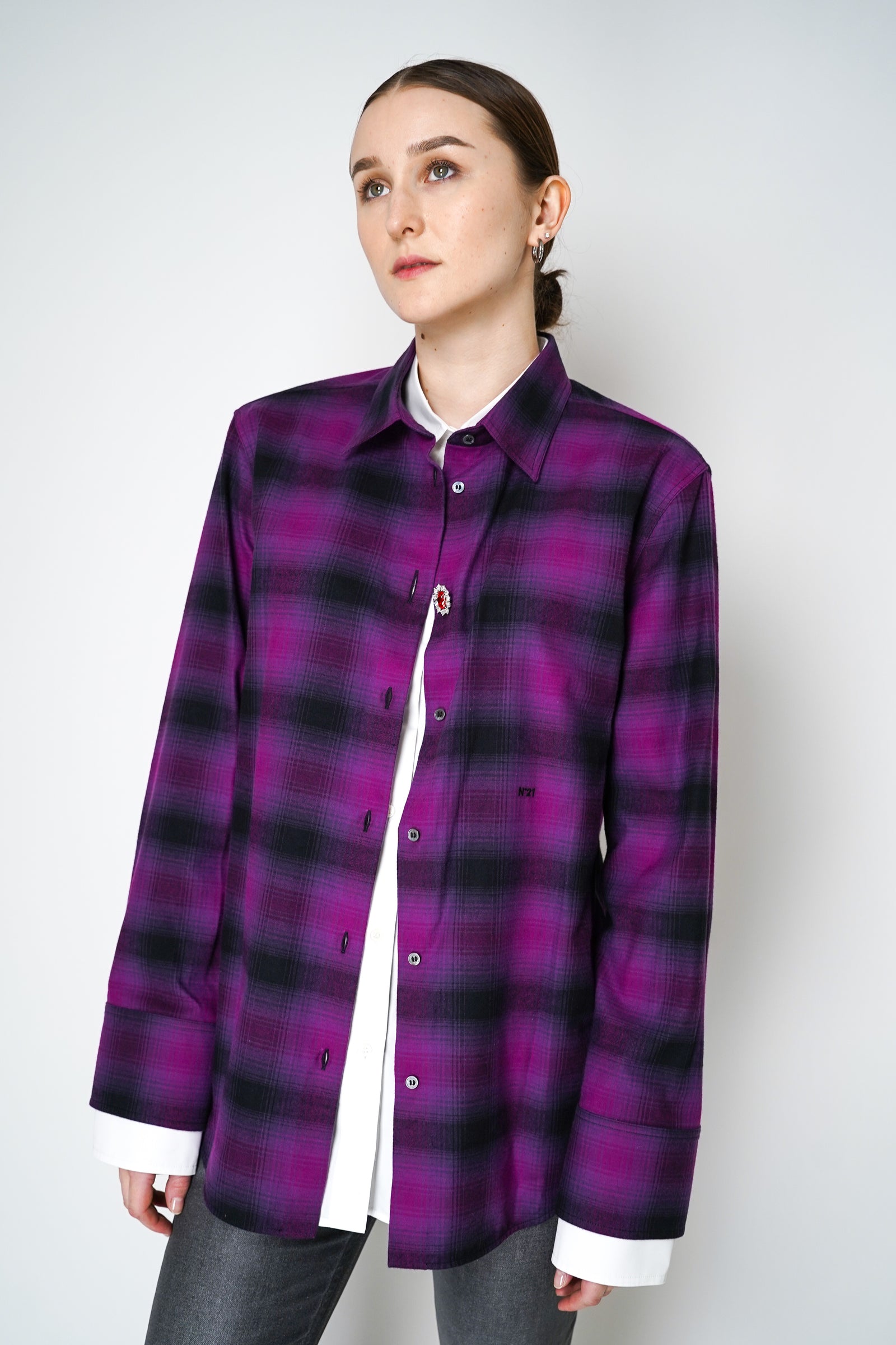 Magenta dress shirt deals