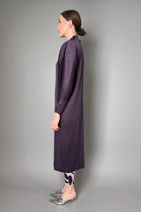 Pleats Please Issey Miyake Monthly Colors: November Coat in Dark Purple- Ashia Mode- Vancouver, BC