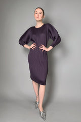 Pleats Please Issey Miyake Monthly Colors: November Dress in Dark Purple- Ashia Mode- Vancouver, BC