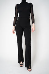 Odeeh Stretch Viscose Flared Pull-On Pants in Jet Black Vancouver. Shop Online or in Store.
