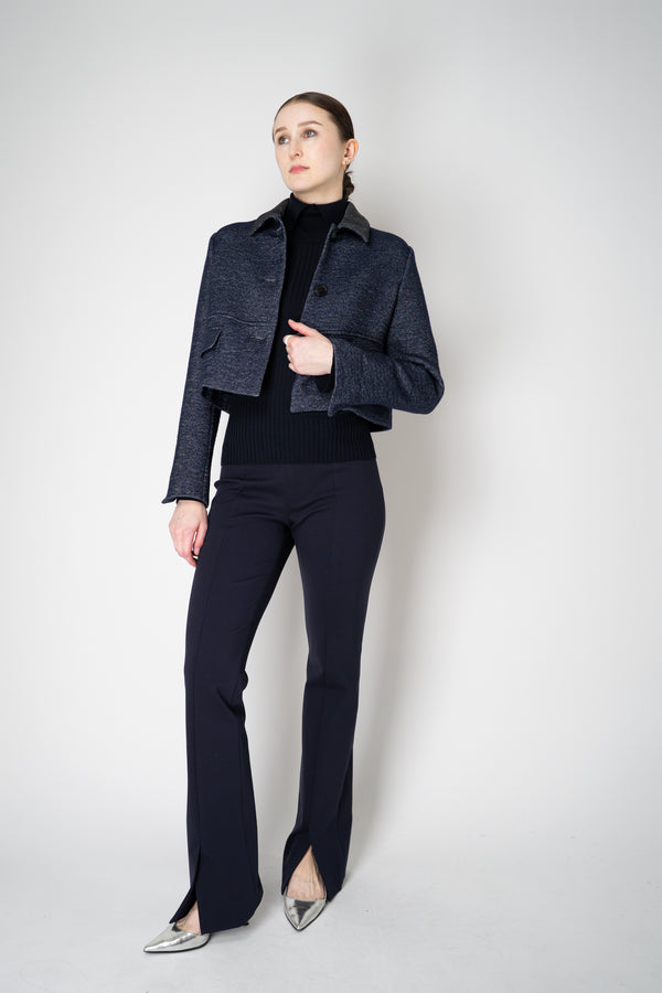 Odeeh Stretch Viscose Flared Pull-On Pants in Midnight Navy Vancouver. Shop Online or in Store.