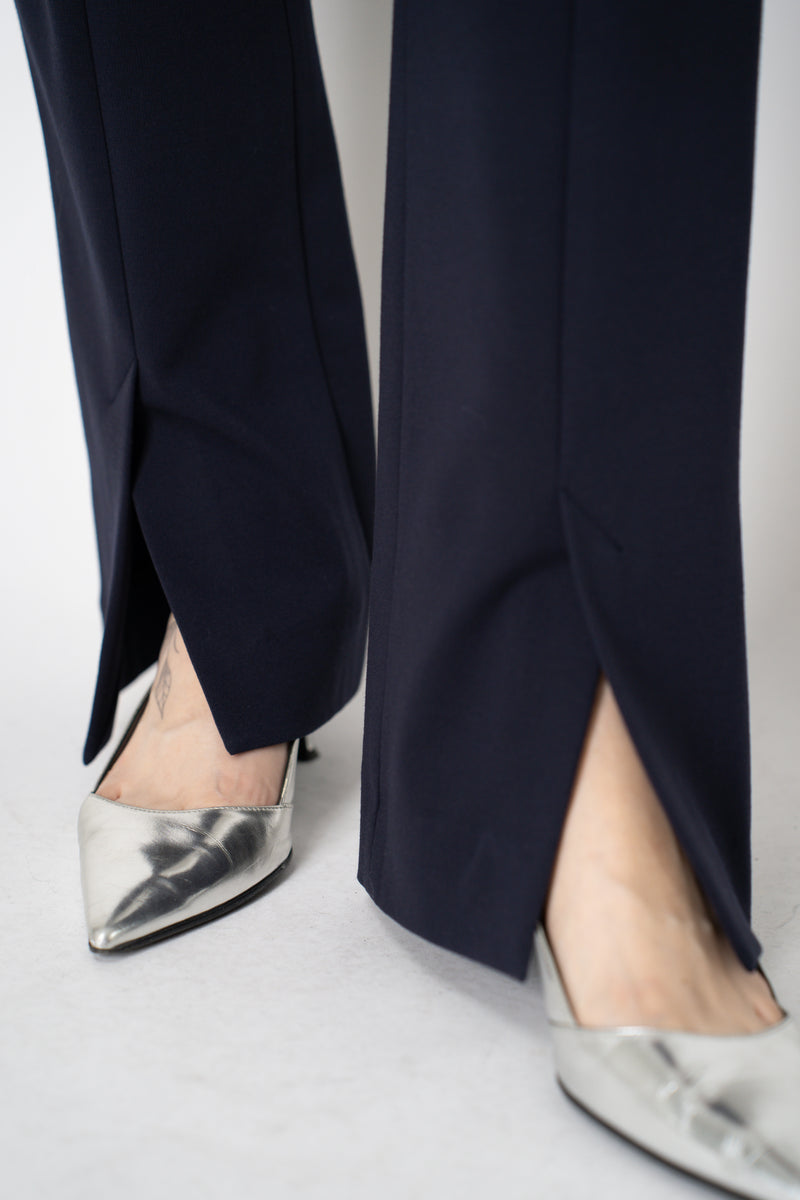 Odeeh Stretch Viscose Flared Pull-On Pants in Midnight Navy Vancouver. Shop Online or in Store.