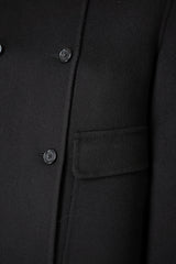 Odeeh Wool Cashmere Double Breasted Jacket in Black