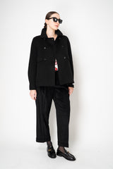Odeeh Wool Cashmere Double Breasted Jacket in Black