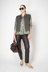 Odeeh Wool Cashmere Open front Gilet in Grey Vancouver. Shop Online or in Store.