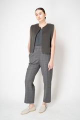 Odeeh Wool Cashmere Open front Gilet in Grey Vancouver. Shop Online or in Store.