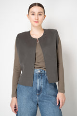 Odeeh Wool Cashmere Open front Gilet in Grey Vancouver. Shop Online or in Store.