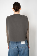 Odeeh Wool Cashmere Open front Gilet in Grey Vancouver. Shop Online or in Store.