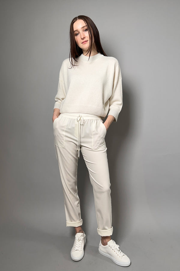 Peserico Knit Sweater with Subtle Sparkle in Ivory