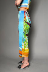 Pleats Please Tropical Winter Pants in Blue  - Ashia Mode - Vancouver , BC
