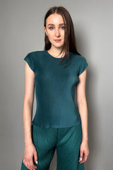 Pleats Please Mist T-Shirt in Emerald Green - Ashia Mode - Vancouver
