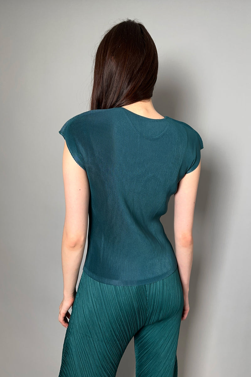 Pleats Please Mist T-Shirt in Emerald Green - Ashia Mode - Vancouver