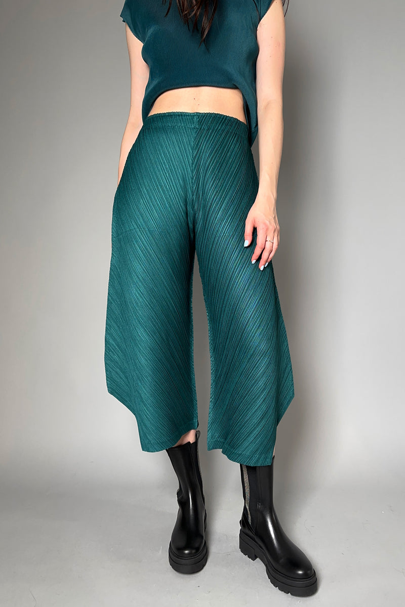Pleats Please Thicker Bottoms 1 Pant in Turquoise Green - Ashia Mode - Vancouver, BC