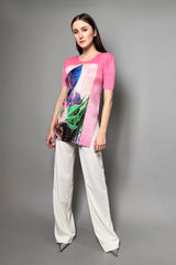 Pleats Please Tropical Winter Tunic in Pink - Ashia Mode - Vancouver, BC