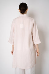 Peserico 3/4 Sleeve Linen Tunic with Slit Sides in Pink Vancouver. Shop online or in store