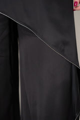 Peserico Asymmetric Hem Satin Camisole with Filo Diamante Straps in Black Vancouver. Shop Online or in Store.