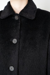 Peserico Brushed Alpaca Down Padded Coat in Black Vancouver. Shop Online or in Store.