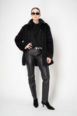 Peserico Brushed Alpaca Down Padded Coat in Black Vancouver. Shop Online or in Store.