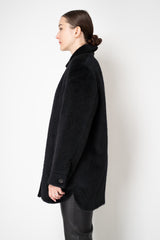 Peserico Brushed Alpaca Down Padded Coat in Black Vancouver. Shop Online or in Store.