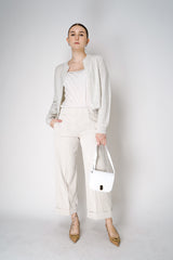 Peserico Cashmere Blend Sparkly Cardigan with All Over Sequin Details in Off-White Vancouver. Shop Online or in Store.