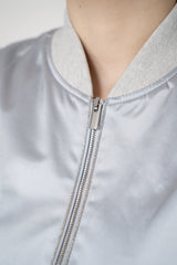 Peserico Cotton Blend Metallic Vest in Silver Blue Vancouver. Shop Online or in Store.