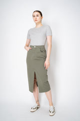 Peserico Cotton Jersey Short Sleeve Crew Neck Top in Grey Vancouver. Shop Online or in Store.
