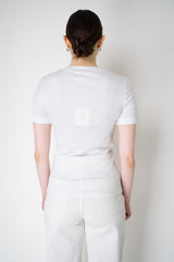 Peserico Cotton Jersey Short Sleeve Crew Neck Top in White Vancouver. Shop Online or in Store.