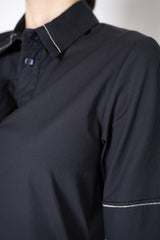 Peserico Cotton Poplin Shirt Dress in Navy Vancouver. Shop Online or in Store