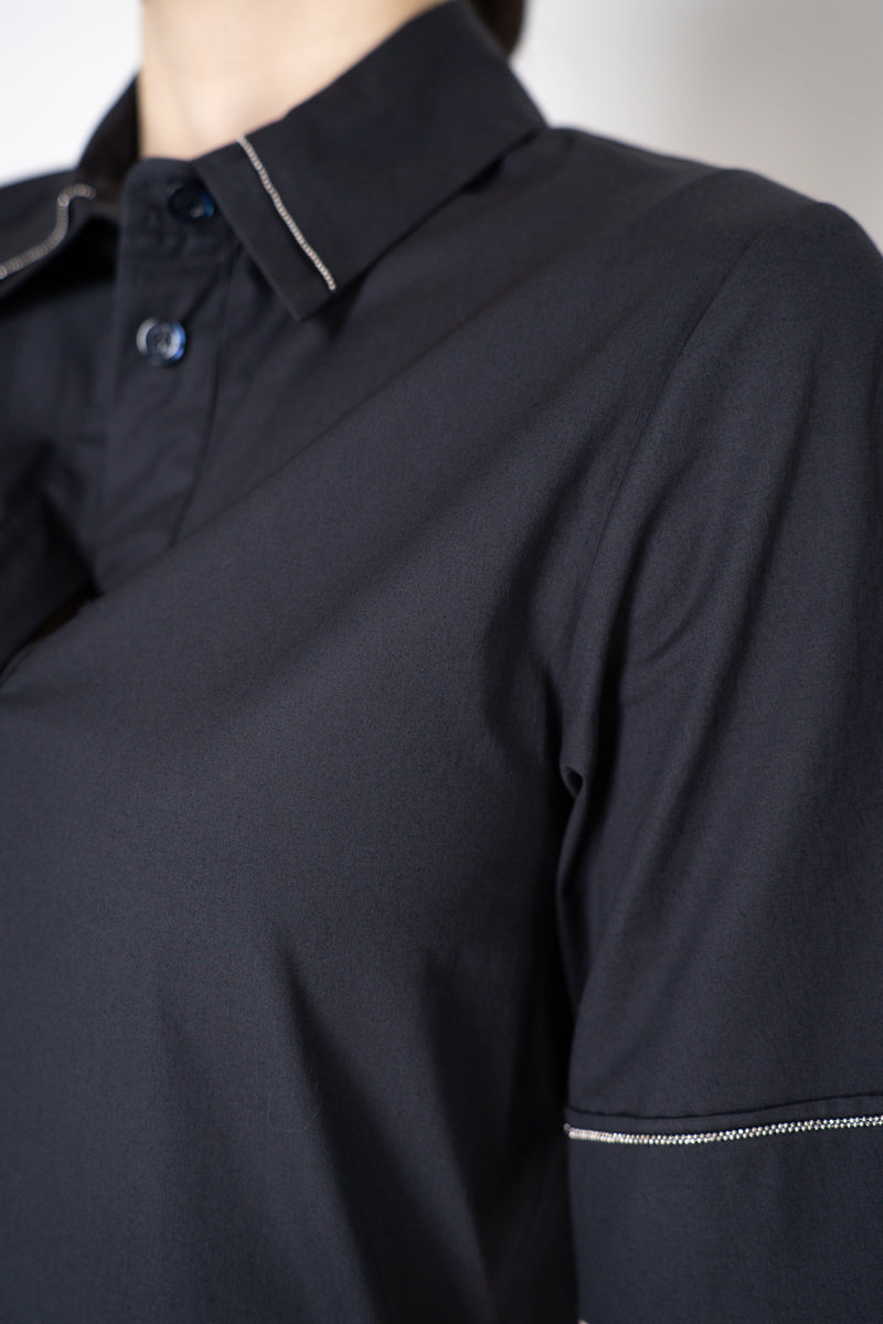 Peserico Cotton Poplin Shirt Dress in Navy Vancouver. Shop Online or in Store